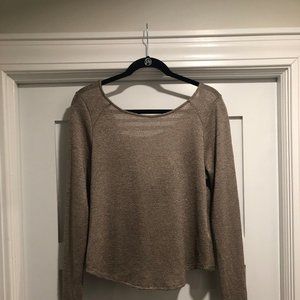 7 For All Mankind glittery long sleeve top, size M